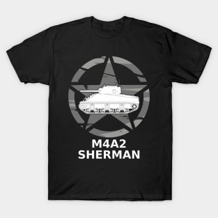 M4A2 Sherman medium tank of the US Army WW2 T-Shirt